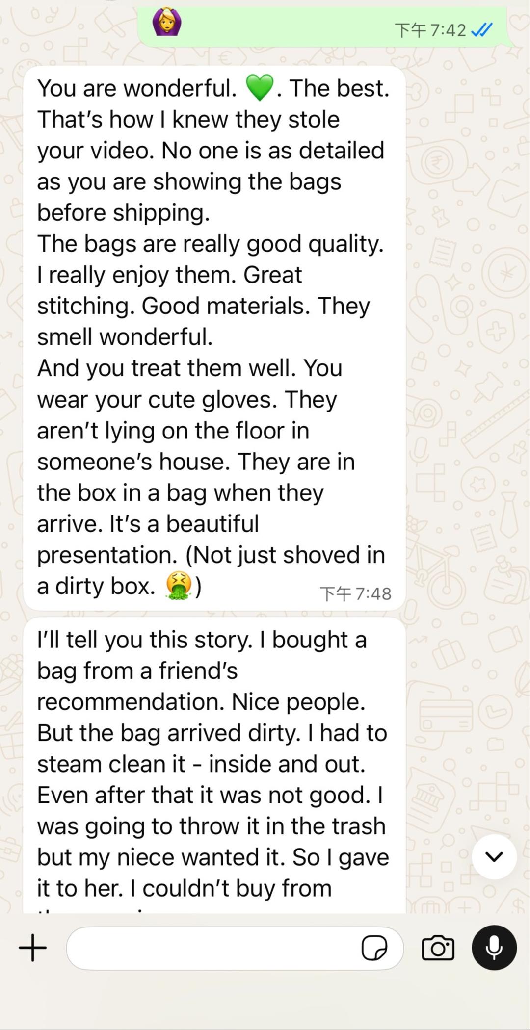WhatsApp Chat Proof 1