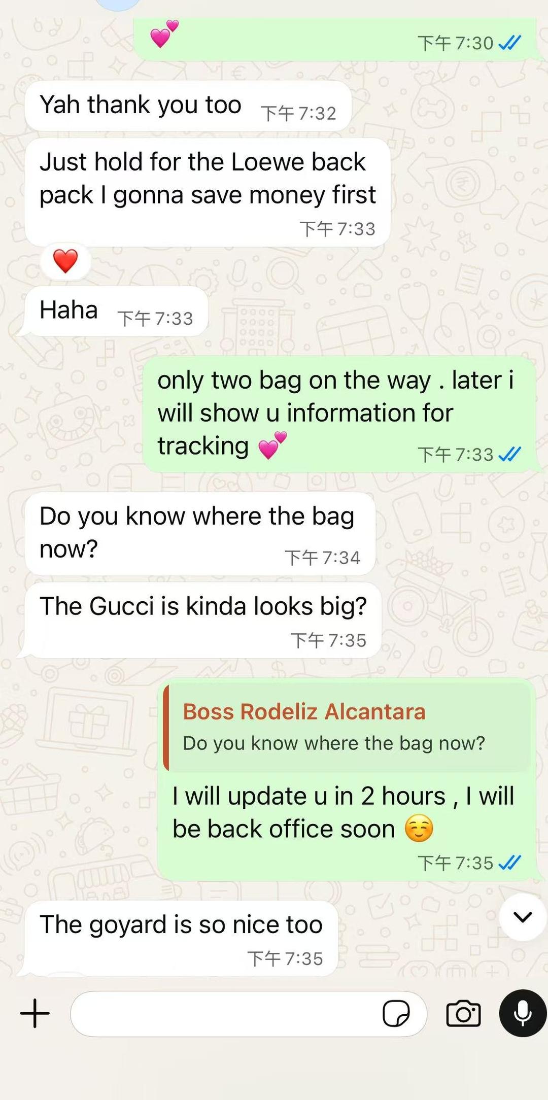WhatsApp Chat Proof 1